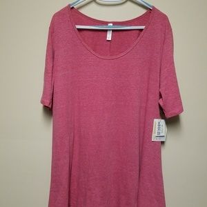 LuLaRoe Solid Pink Perfect T, NWT, 3XL